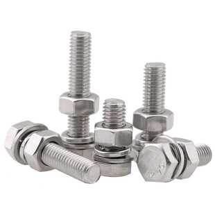 304 stainless steel hexagon bolt, screw and nut set large fu