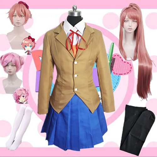 Doki Doki Literature Club Monika Sayori Yuri Natsuki Cosplay