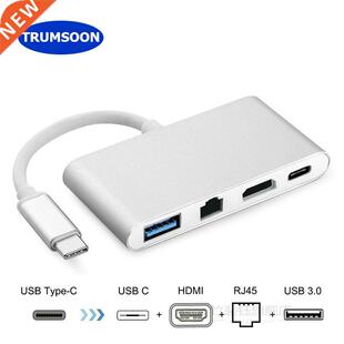 Type-C Thunderbolt  to HDMI 4K Ethernet Lan USB C .0 Adapt