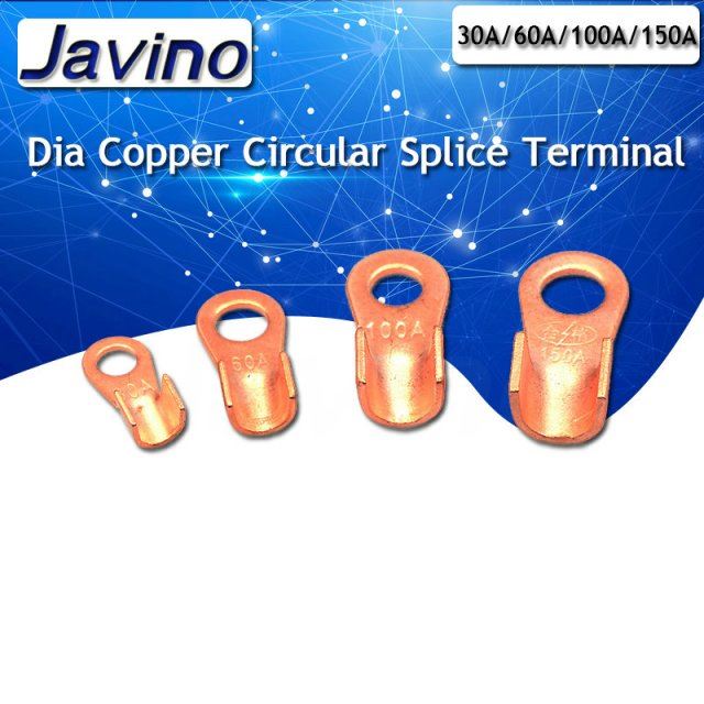5PCS 30A 60A 100A 150A Dia Copper Circular Splice Terminal W