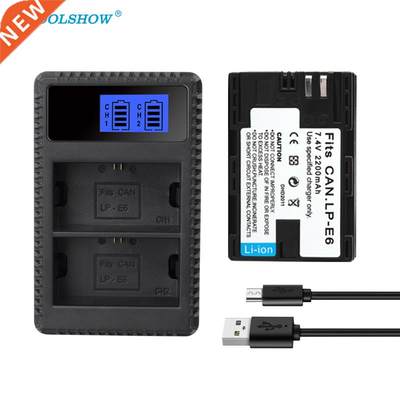 LPE6 LP-E6 E6 Battery Charger for Canon EOS 5DS R 5D Mark II