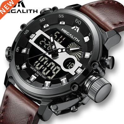 MEGLITH Men Sports Qurtz Wtch Men Multifunction Wterpro