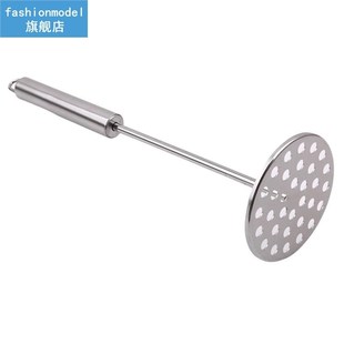 1pc Stainless Steel Potato Masher Solid Color Metal Food Mas