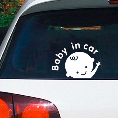 Funny Car Sticker 3D Cartoon Stickers Reflective Baby In