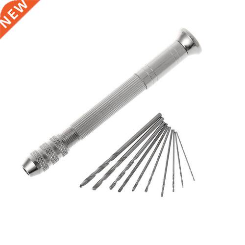 Swivel Head Pin + 10pcs Micro HSS Twist Drill Bits For Jewel