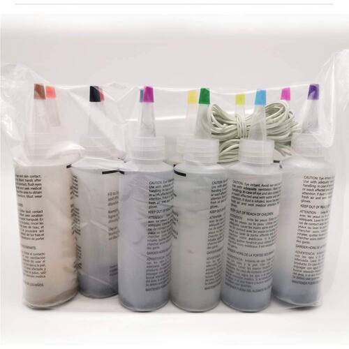 10 Bottles Kit Muti Color es Permanent Paint Tie e Kit