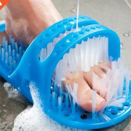 Plastic Bath Shower Shoe Brush Foot Massager Slippers Bath S