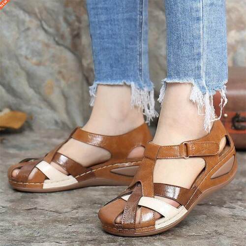 Fashion Women Sandals Waterproo Sli On Round Female Slipper