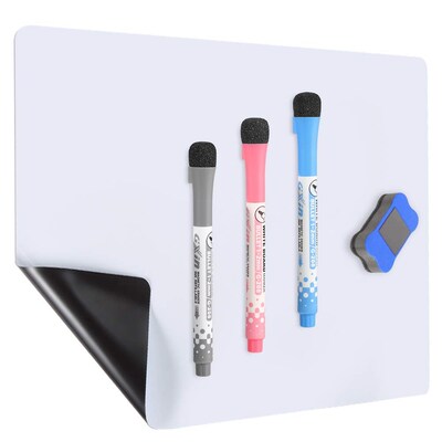 Magnetic Dry Erase Whiteboard Sheet White Board 17 x 11 Inch
