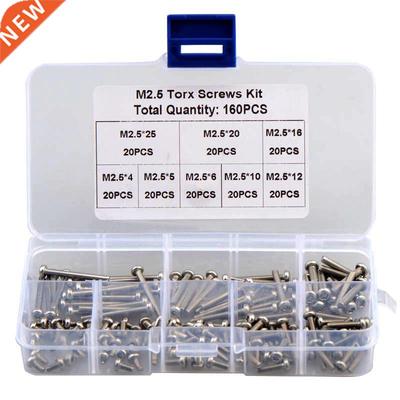 160PCS Torx Pan Head Machine Screw Set M2.5 (Thread DIA .2.5