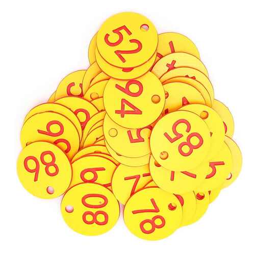 50Pcs Beehive Tag ABS Round Numbered Sign Labels with Hole L