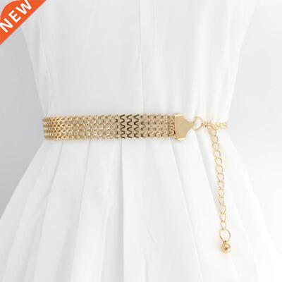 Fashion Simple Chain Belt Women Lady High Waist Gold Belts W