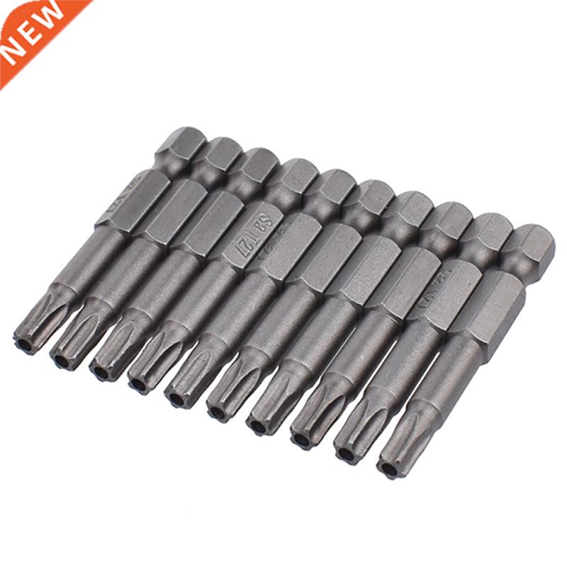 10pcs Hexagon Screwdriver Bit Set 1/4 Hex Shank Star T8 T10