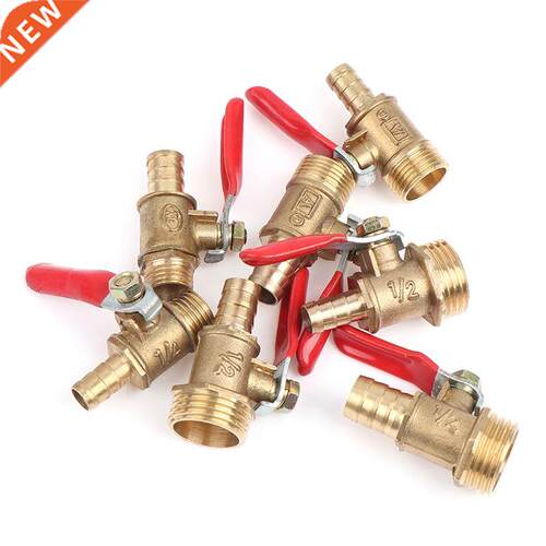 Brass Ball Valve Hose Barb 1/4		 /8		 1/2		