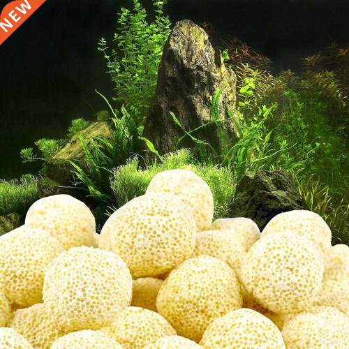 40pcs Bio Ball Aquarium Porous Ceramic Filter Media Net Bag