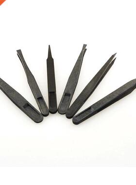 6PcsCaron Fier Tweezers Kit Antistatic Straight Curved An