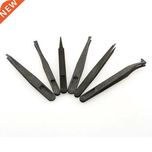6PcsCaron Fier Tweezers Kit Antistatic Straight Curved An