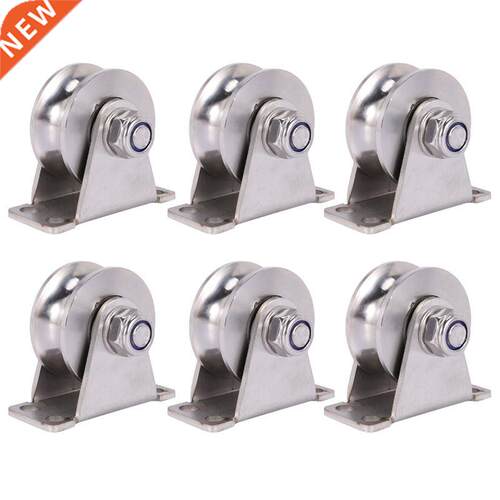 6Pack U-Type Stanless Steel Pulley Block Mute Bearngs Groo