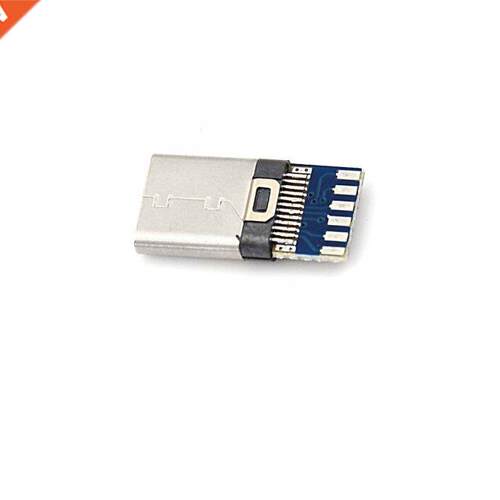 2pcs USB 3.1 Type C Male DIY Solder Cable Plug Socket Attach