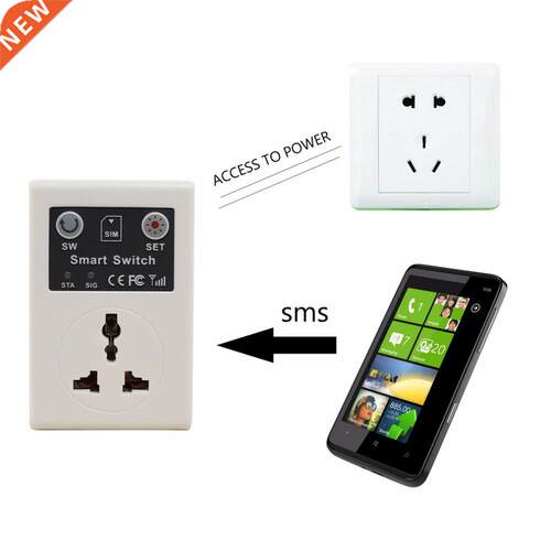 220V Phone RC Remote Contr Switch GSM Socket Power UE UK P