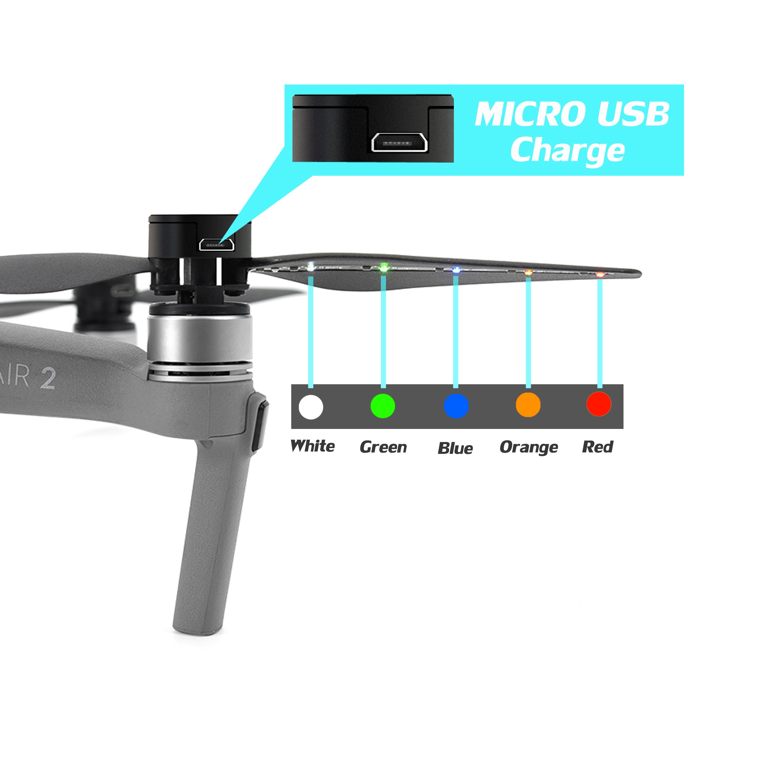 LED Lights Flash Propeller 7238 rechargeable Propeller Night