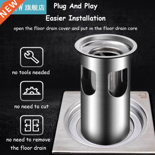 1PC Gravity Flip Cover Bathroom Floor Strainer Plug Trap Sip