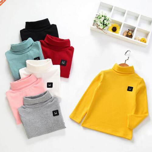 Baby Boys Girls T-shirts New Casual Turtleneck Children Shir