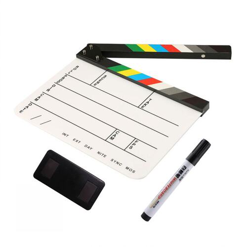 Acrylic Regarding Director Video Scene Colorful Clapperboard
