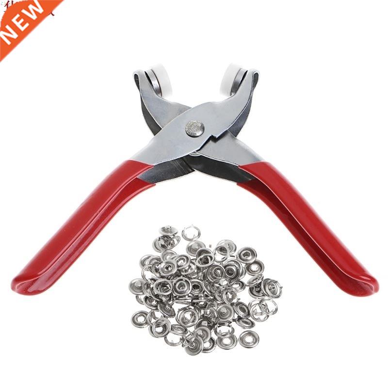 1 Set Hot 100Pcs Ring Snap + Metal Prong Ring Snap Fasteners