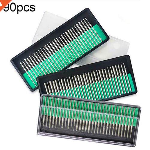 90pcs Diamond Drill Bits Set 2.35mm Grinding Head Rod Needle