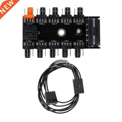 IDE Molex 1 To 10 Way PWM Fan Hub 4-Pin 12V Power Socket PCB