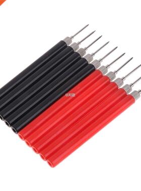 10pcs Spring Test Probe Tip Needle Insulated Test Hook Wire