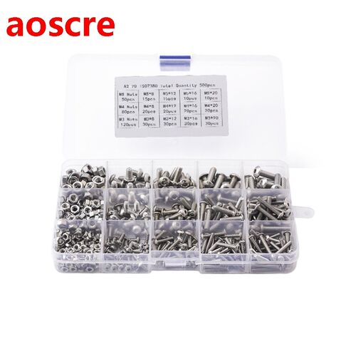 M3 M4 M5 Carbon-Steel Socket Cap Screws Hex Head Bolt Nuts A