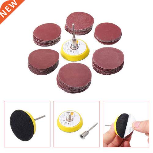 60Pcs 50mm Sanding Disc Sandpaper 100/240/600/800/1000/2000