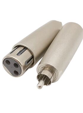 1Pcs Metal RCA Male to  Pin XLR Male Female Audio Plug Sock