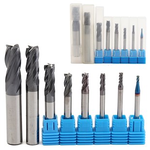8pcs 4 Flutes Carbide End Mill Set Mayitr Tungsten Steel HRC