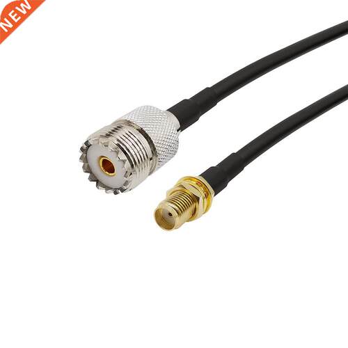 SMA Female Jack to UHF SO239 PL259 Female Jack LMR195 Pigtai