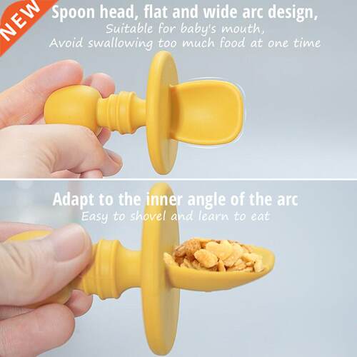 Baby Feedng Spoon Fork Set Soft Slcone Feedng Flatware