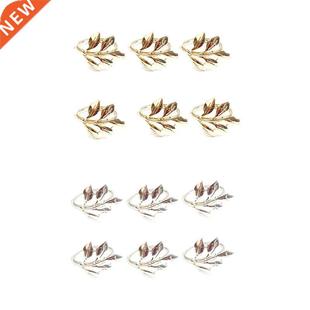 6Pcs Fall Leaves Napkin Rings Christening Metal Wedding Gift