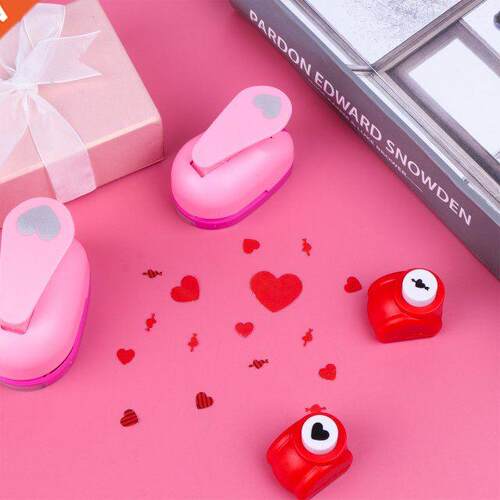 4PCS Heart Shape Paper Punch Craft Paper Hole Punch 0.9 Inch