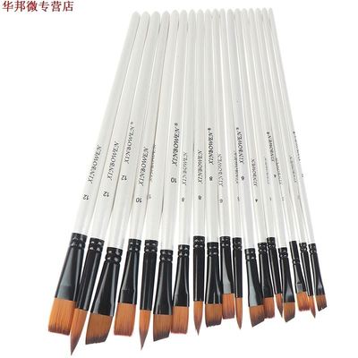 6pcs Art Paint Brushes Nylon Hair Wooden Handle Watercolor P