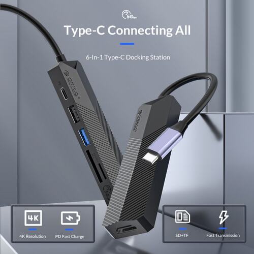 ORICO USB C HUB Type C to HDMI-compatible PD USB 3.0 2.0 SD