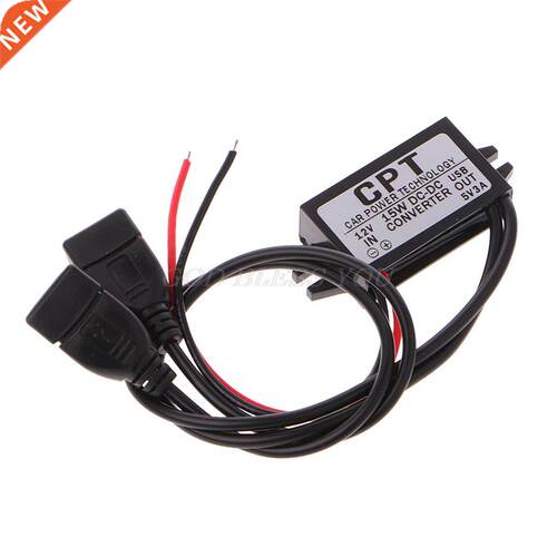 DC Converter 12V To 5V 3A Double 2 USB To Auto Power Regulat