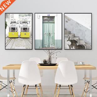 Modern Wall Art Concrete Stairs Poster Urban Canvas Paintin