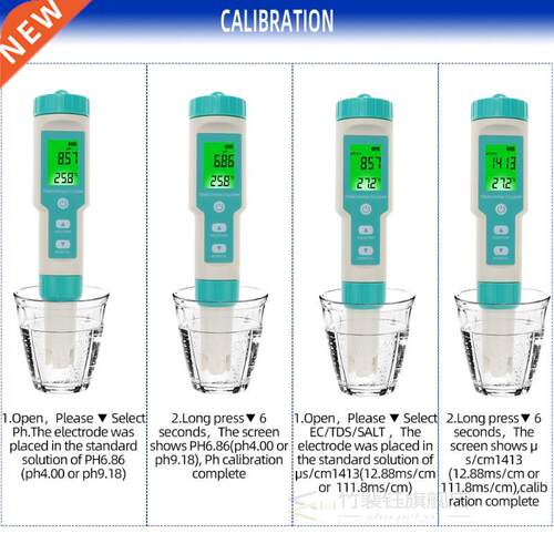 PH 618 PH Meter ORP Chlorine Meters TDS Salinity Testers EC
