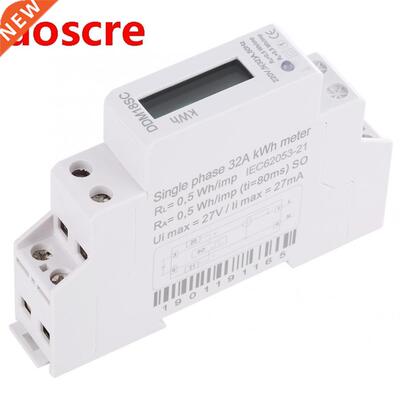 1P LCD Digital Display kWh Meter Single Phase Din Rail Elec