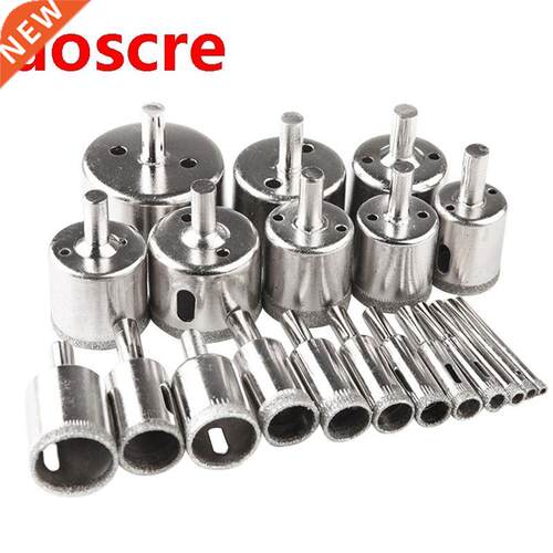 20pcs 4-50mm Diamond Coated Hole Saw Drill Bits for Tiles Ma