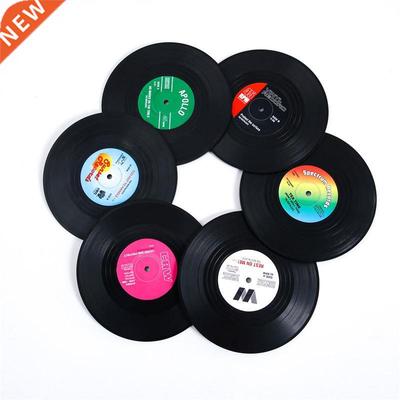 Vnyl Record Coasters Placemats for Table Plastc Record Cup