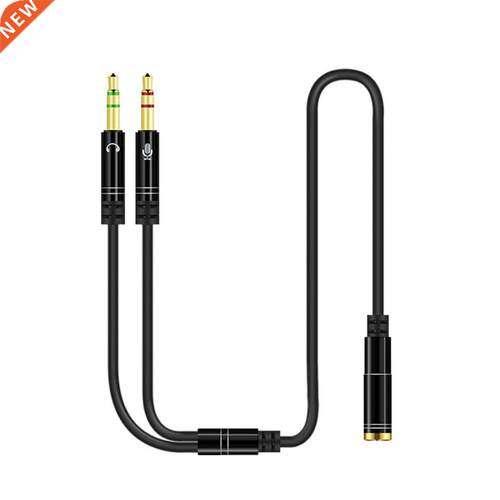 AUX 3.5mm Audio Mic Splitter Cale Female to 2 Male Headpho