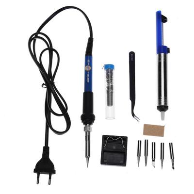 220V 60W Adjustable Temperature Electric Soldering Gun 11PCS